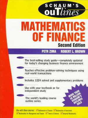 Schaum's Outline of Mathematics of Finance de Petr Zima