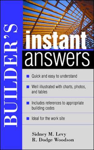 BUILDER'S INSTANT ANSWERS de Sidney Levy