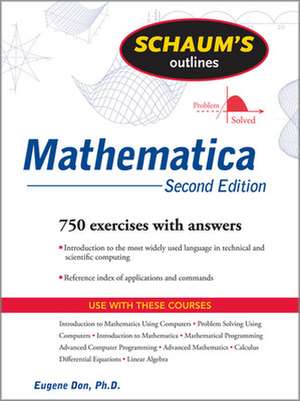 Schaum's Outline of Mathematica, Second Edition de Eugene Don