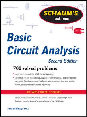 Schaum's Outline of Basic Circuit Analysis de John O'Malley