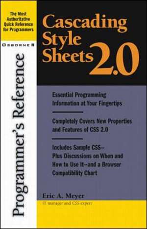 Cascading Style Sheets 2.0 Programmer's Reference de Eric Meyer