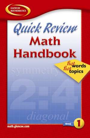 Quick Review Math Handbook Book 1: Hot Words, Hot Topics de McGraw-Hill Education