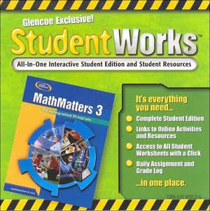 Mathmatters 3: An Integrated Program, Studentworks CD-ROM de McGraw-Hill Education