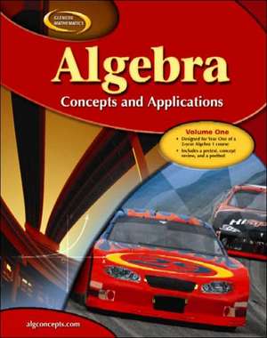 Algebra Volume One: Concepts and Applications de McGraw-Hill Education