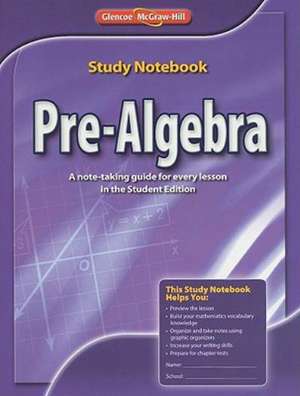 Pre-Algebra Study Notebook: Noteables Interactive Study Notebook with Foldables de McGraw-Hill Education