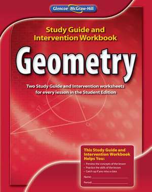 Geometry, Study Guide and Intervention Workbook de McGraw-Hill