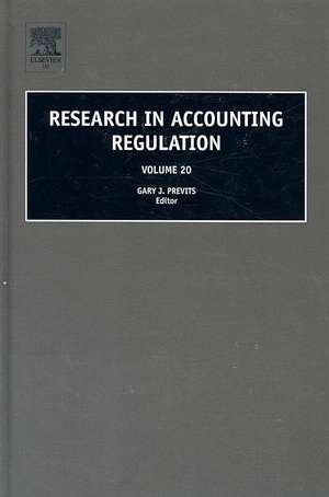 Research in Accounting Regulation de Gary Previts