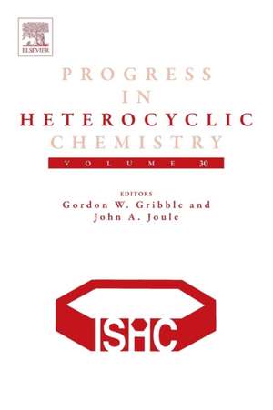 Progress in Heterocyclic Chemistry de Gordon Gribble