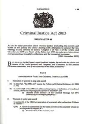 Criminal Justice Act 2003 de Great Britain