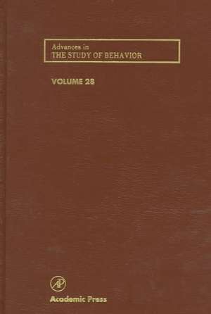 Advances in the Study of Behavior de Peter J.B. Slater