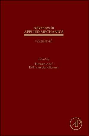 Advances in Applied Mechanics de Erik van der Giessen