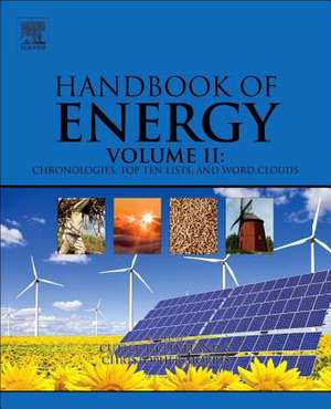 Handbook of Energy: Chronologies, Top Ten Lists, and Word Clouds de Cutler J. Cleveland