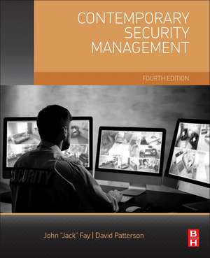 Contemporary Security Management de David Patterson