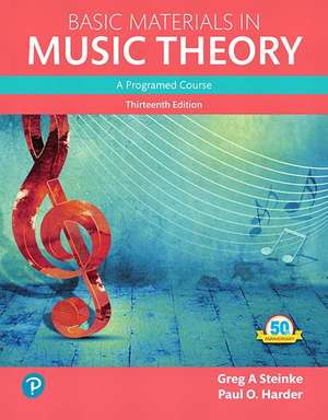 Basic Materials in Music Theory de Greg a. Steinke