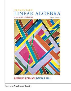 Kolman, B: Elementary Linear Algebra with Applications (Clas