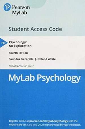 Mypsychlab with Pearson Etext -- Standalone Access Card -- For Psychology de Saundra K. Ciccarelli