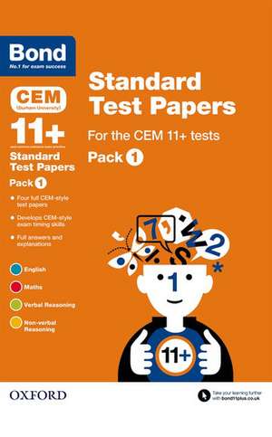 Bond 11+: CEM: Standard Test Papers: Ready for the 2025 exam: Pack 1 de Michellejoy Hughes