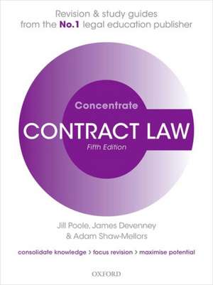 Contract Law Concentrate: Law Revision and Study Guide de Jill Poole