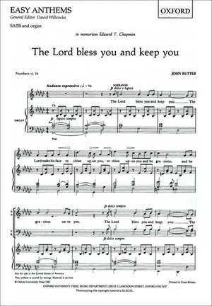 The Lord bless you and keep you: SATB vocal score de John Rutter