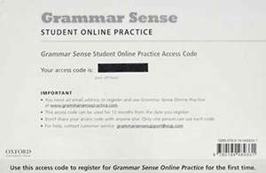 Grammar Sense: (All levels): Online Practice Access Code Card