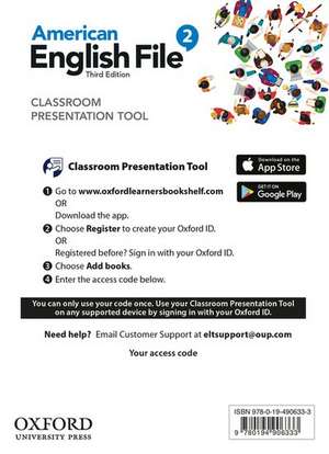 American English File: Level 2: Classroom Presentation Tool Access Card: Deliver heads-up lessons