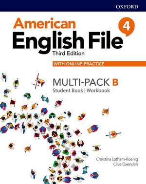 American English File: Level 4: Student Book/Workbook Multi-Pack B with Online Practice de Christina Latham-Koenig