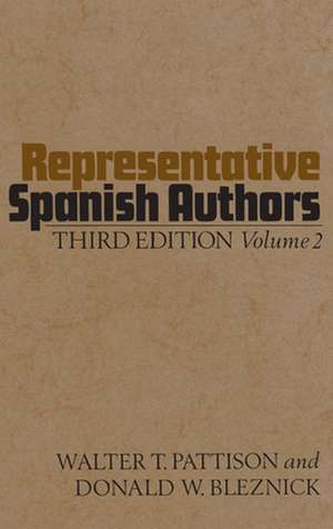 Representative Spanish Authors de Walter T. Pattison