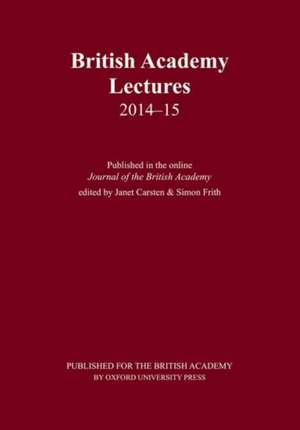 British Academy Lectures 2014-15 de Janet Carsten