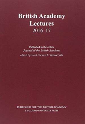 British Academy Lectures, 2016-17 de Janet Carsten