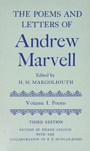 The Poems and Letters de Andrew Marvell