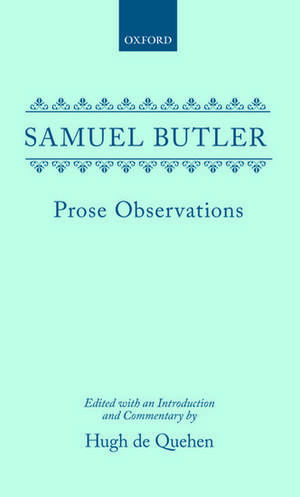 Prose Observations de Samuel Butler