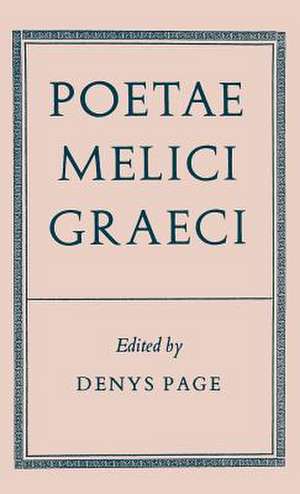 Poetae Melici Graeci de D. L. Page