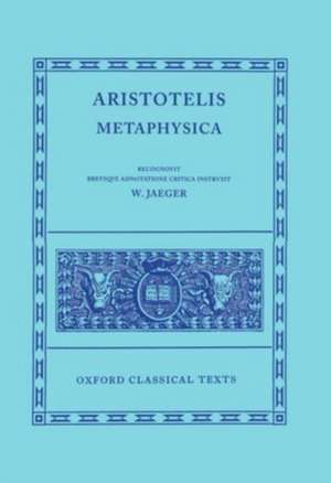 Aristotle Metaphysica de Werner Jaeger