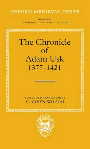 The Chronicle of Adam Usk 1377-1421 de Adam Usk