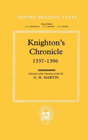 Knighton's Chronicle 1337-1396 de Henry Knighton