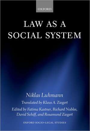 Law as a Social System de Niklas Luhmann