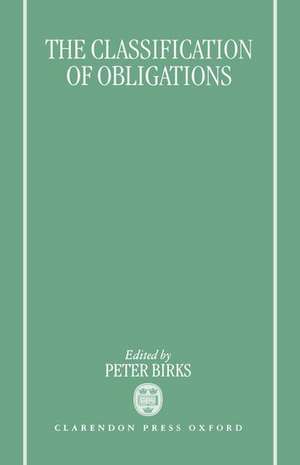 The Classification of Obligations de Peter Birks