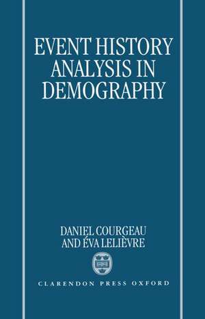 Event History Analysis in Demography de Daniel Courgeau