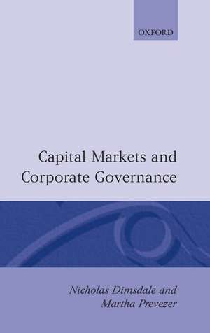 Capital Markets and Corporate Governance de Nicholas Dimsdale