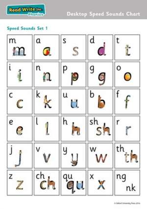 Read Write Inc. Phonics: Desktop Speed Sounds Chart (Pack of 10) de Tim Archbold