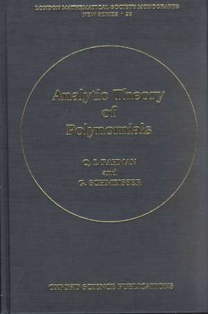 Analytic Theory of Polynomials de Qazi Ibadur Rahman