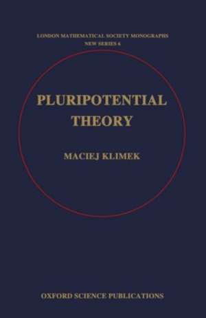 Pluripotential Theory de Maciej Klimek