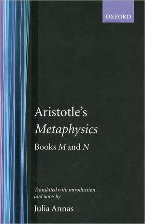 Metaphysics Books M and N de Aristotle