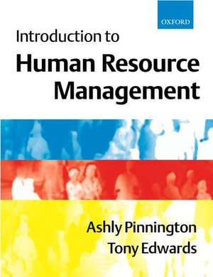 Introduction to Human Resource Management de Ashly Pinnington