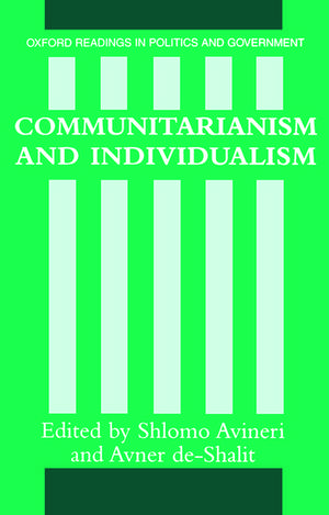 Communitarianism and Individualism de Shlomo Avineri