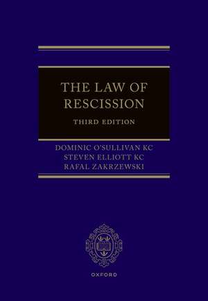 The Law of Rescission de Dominic O'Sullivan KC