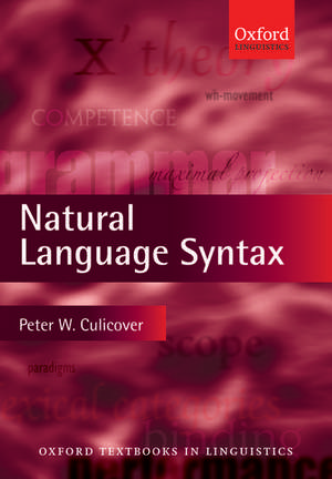 Natural Language Syntax de Peter W. Culicover