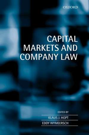 Capital Markets and Company Law de Klaus J Hopt