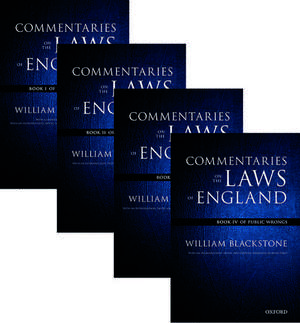 The Oxford Edition of Blackstone's: Commentaries on the Laws of England: Book I, II, III, and IV de William Blackstone