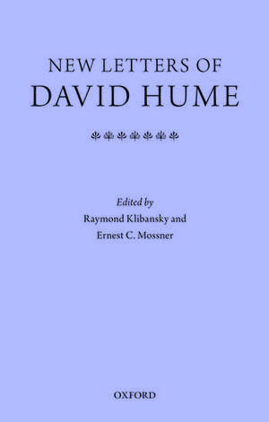 New Letters of David Hume de Raymond Klibansky